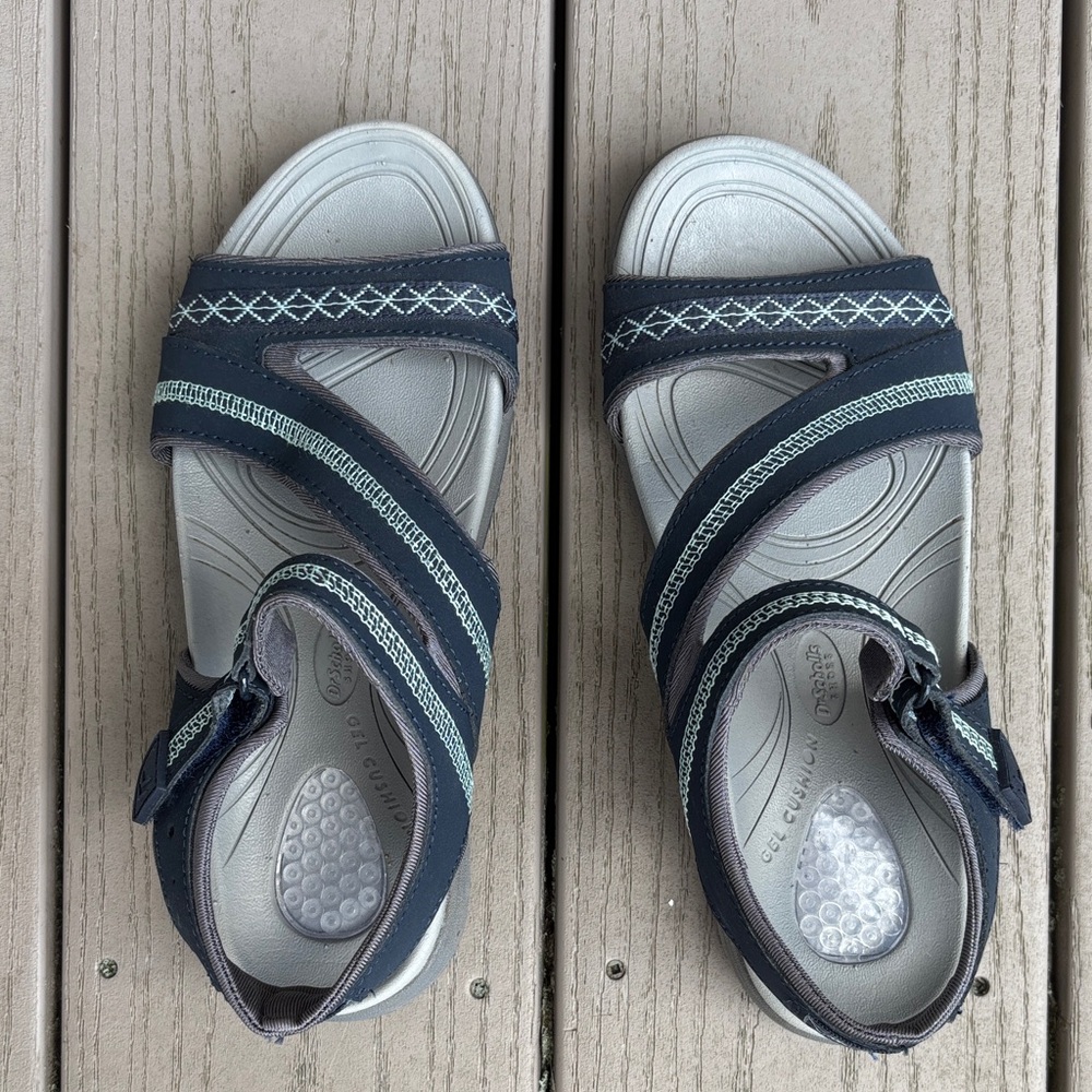 Dr. Scholl's Navy and Gray Sandals